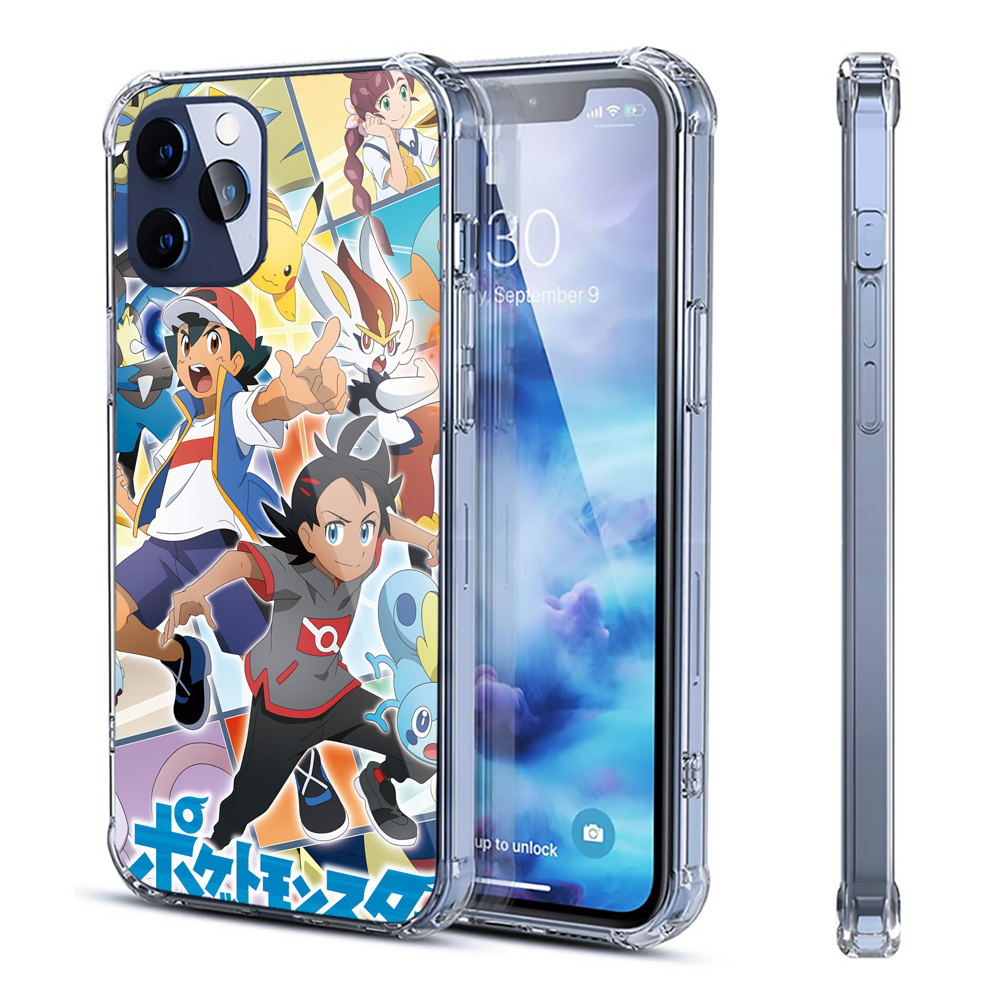 （画像用） ポケットモンスター Pokémon 【iPhone 12シリーズ対応】透明スマホケース（クリアソフトケース）